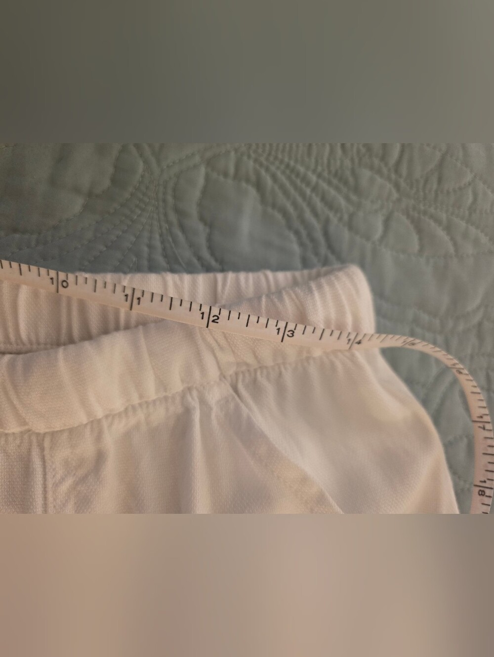 White Wide-Leg Drawstring Pants - Picture 10 of 11